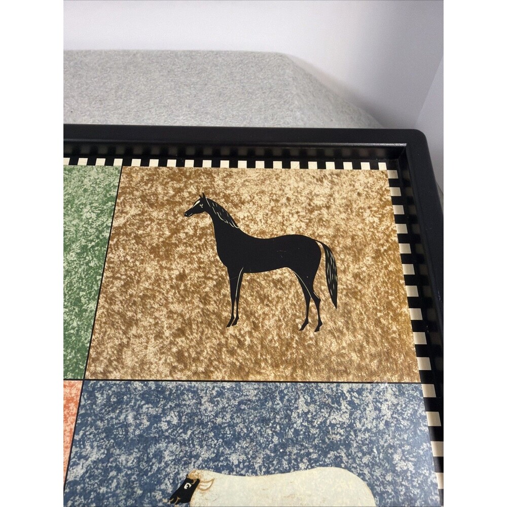 Brandon House Barnyard Animals by Warren Kimball 18”x14” Wooden Tray - Picture 4 of 8